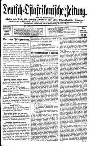Deutsch-Ostafrikanische Zeitung vom 13.11.1912