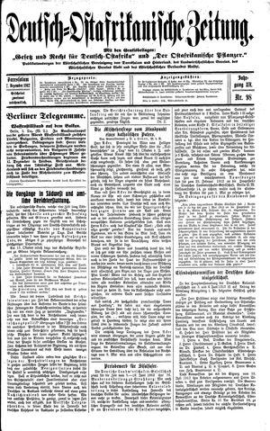 Deutsch-Ostafrikanische Zeitung vom 07.12.1912