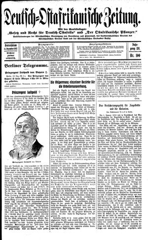 Deutsch-Ostafrikanische Zeitung vom 14.12.1912