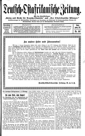 Deutsch-Ostafrikanische Zeitung on Dec 21, 1912
