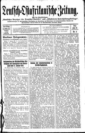Deutsch-Ostafrikanische Zeitung vom 18.01.1913