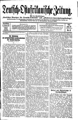 Deutsch-Ostafrikanische Zeitung vom 26.02.1913