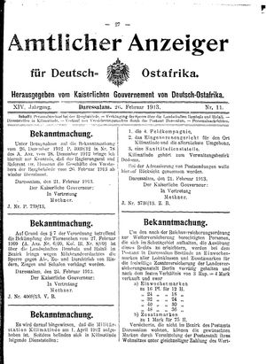 Deutsch-Ostafrikanische Zeitung on Feb 26, 1913