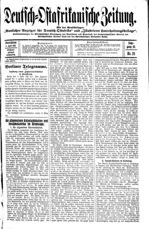 Deutsch-Ostafrikanische Zeitung vom 05.04.1913