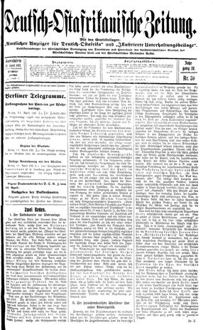 Deutsch-Ostafrikanische Zeitung on Apr 12, 1913