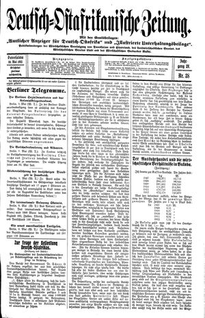 Deutsch-Ostafrikanische Zeitung vom 10.05.1913