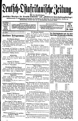 Deutsch-Ostafrikanische Zeitung vom 17.05.1913