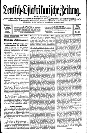 Deutsch-Ostafrikanische Zeitung vom 11.06.1913