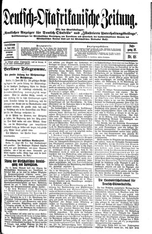 Deutsch-Ostafrikanische Zeitung vom 14.06.1913