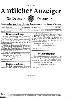 Deutsch-Ostafrikanische Zeitung vom 25.06.1913