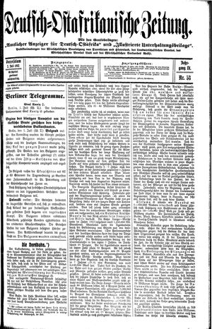 Deutsch-Ostafrikanische Zeitung vom 02.07.1913