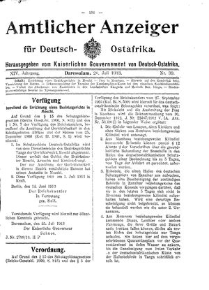 Deutsch-Ostafrikanische Zeitung vom 26.07.1913