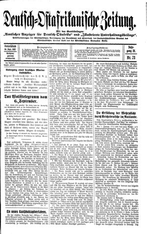 Deutsch-Ostafrikanische Zeitung vom 10.09.1913