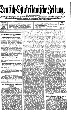 Deutsch-Ostafrikanische Zeitung vom 04.10.1913