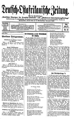 Deutsch-Ostafrikanische Zeitung vom 15.10.1913