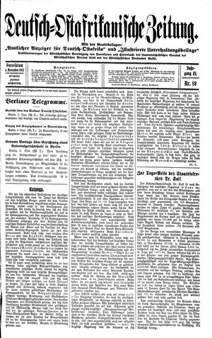 Deutsch-Ostafrikanische Zeitung vom 05.11.1913
