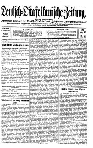 Deutsch-Ostafrikanische Zeitung vom 12.11.1913