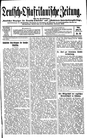 Deutsch-Ostafrikanische Zeitung vom 19.11.1913