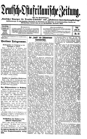 Deutsch-Ostafrikanische Zeitung vom 06.12.1913