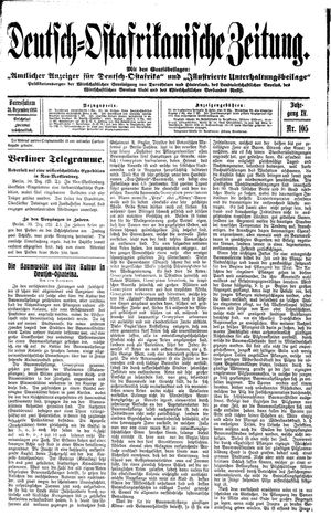 Deutsch-Ostafrikanische Zeitung on Dec 31, 1913
