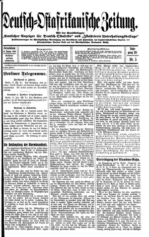 Deutsch-Ostafrikanische Zeitung vom 14.01.1914
