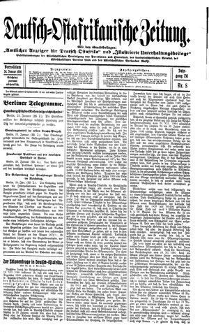 Deutsch-Ostafrikanische Zeitung vom 24.01.1914