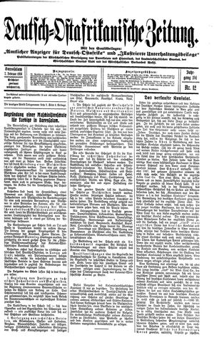 Deutsch-Ostafrikanische Zeitung vom 07.02.1914