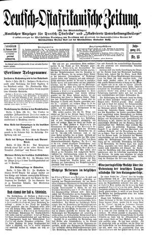 Deutsch-Ostafrikanische Zeitung vom 11.02.1914