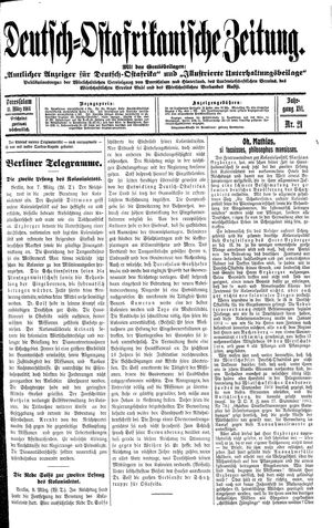 Deutsch-Ostafrikanische Zeitung vom 11.03.1914