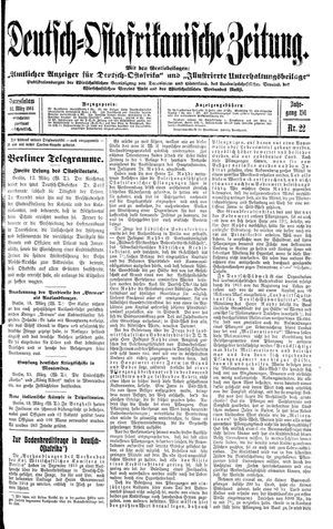 Deutsch-Ostafrikanische Zeitung vom 14.03.1914