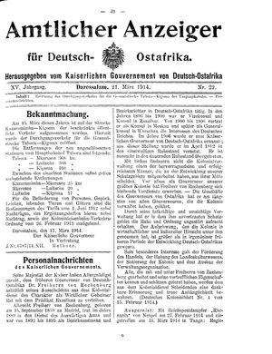 Deutsch-Ostafrikanische Zeitung vom 21.03.1914