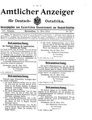 Deutsch-Ostafrikanische Zeitung vom 28.03.1914