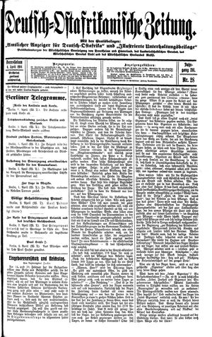 Deutsch-Ostafrikanische Zeitung on Apr 4, 1914