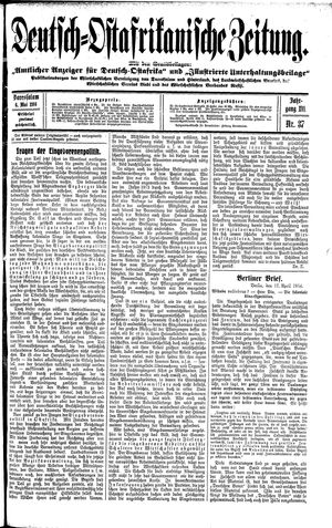 Deutsch-Ostafrikanische Zeitung on May 6, 1914
