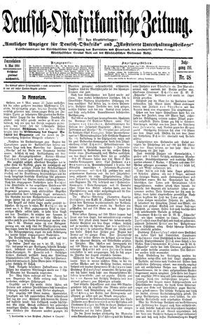 Deutsch-Ostafrikanische Zeitung on May 9, 1914