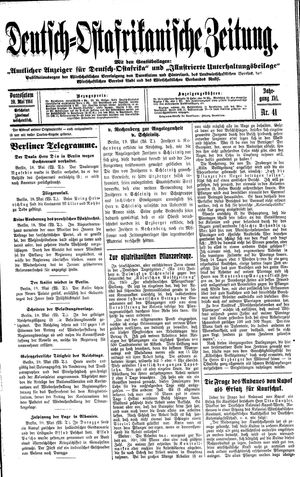 Deutsch-Ostafrikanische Zeitung on May 20, 1914