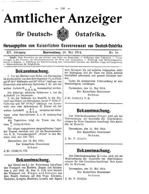 Deutsch-Ostafrikanische Zeitung vom 20.05.1914