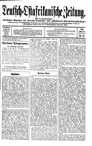 Deutsch-Ostafrikanische Zeitung vom 23.05.1914
