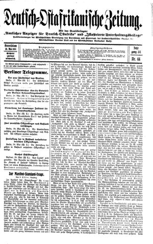 Deutsch-Ostafrikanische Zeitung vom 30.05.1914