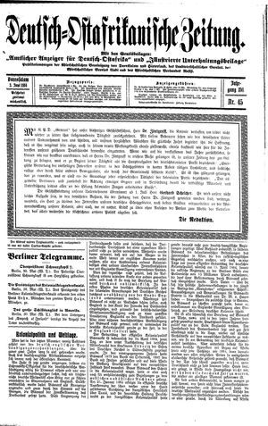 Deutsch-Ostafrikanische Zeitung vom 03.06.1914