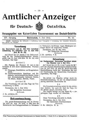 Deutsch-Ostafrikanische Zeitung vom 03.06.1914