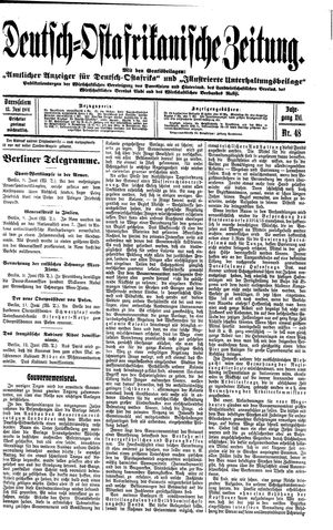 Deutsch-Ostafrikanische Zeitung on Jun 13, 1914