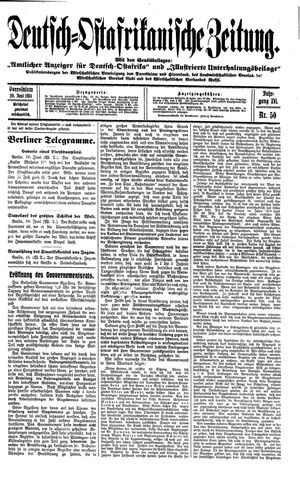 Deutsch-Ostafrikanische Zeitung vom 20.06.1914