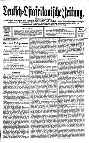 Deutsch-Ostafrikanische Zeitung vom 08.07.1914