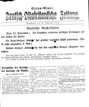 Deutsch-Ostafrikanische Zeitung vom 24.09.1914