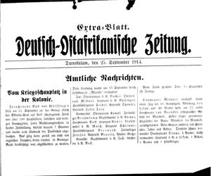 Deutsch-Ostafrikanische Zeitung vom 25.09.1914