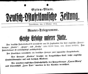 Deutsch-Ostafrikanische Zeitung vom 02.10.1914