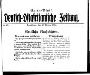 Deutsch-Ostafrikanische Zeitung vom 10.10.1914