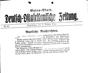 Deutsch-Ostafrikanische Zeitung vom 11.10.1914