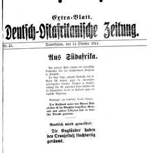 Deutsch-Ostafrikanische Zeitung vom 14.10.1914